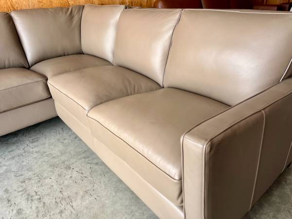 Gorgeous Real Leather Sectional Couch