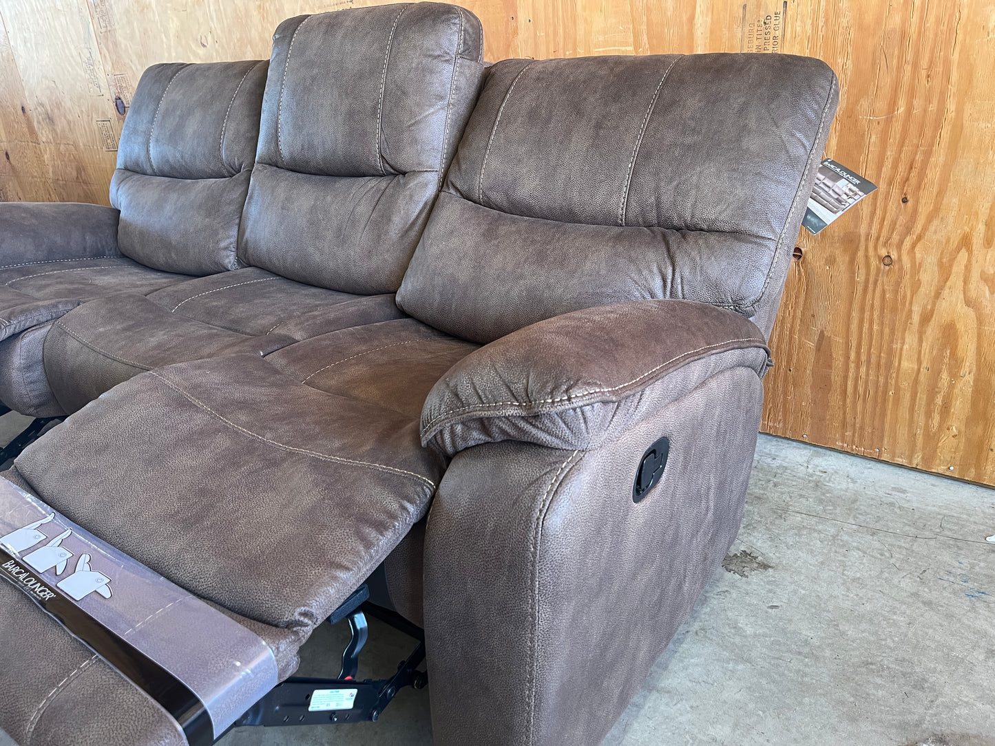 Barcalounger Fabric Manual Reclining Sofa Couch - Like NEW!