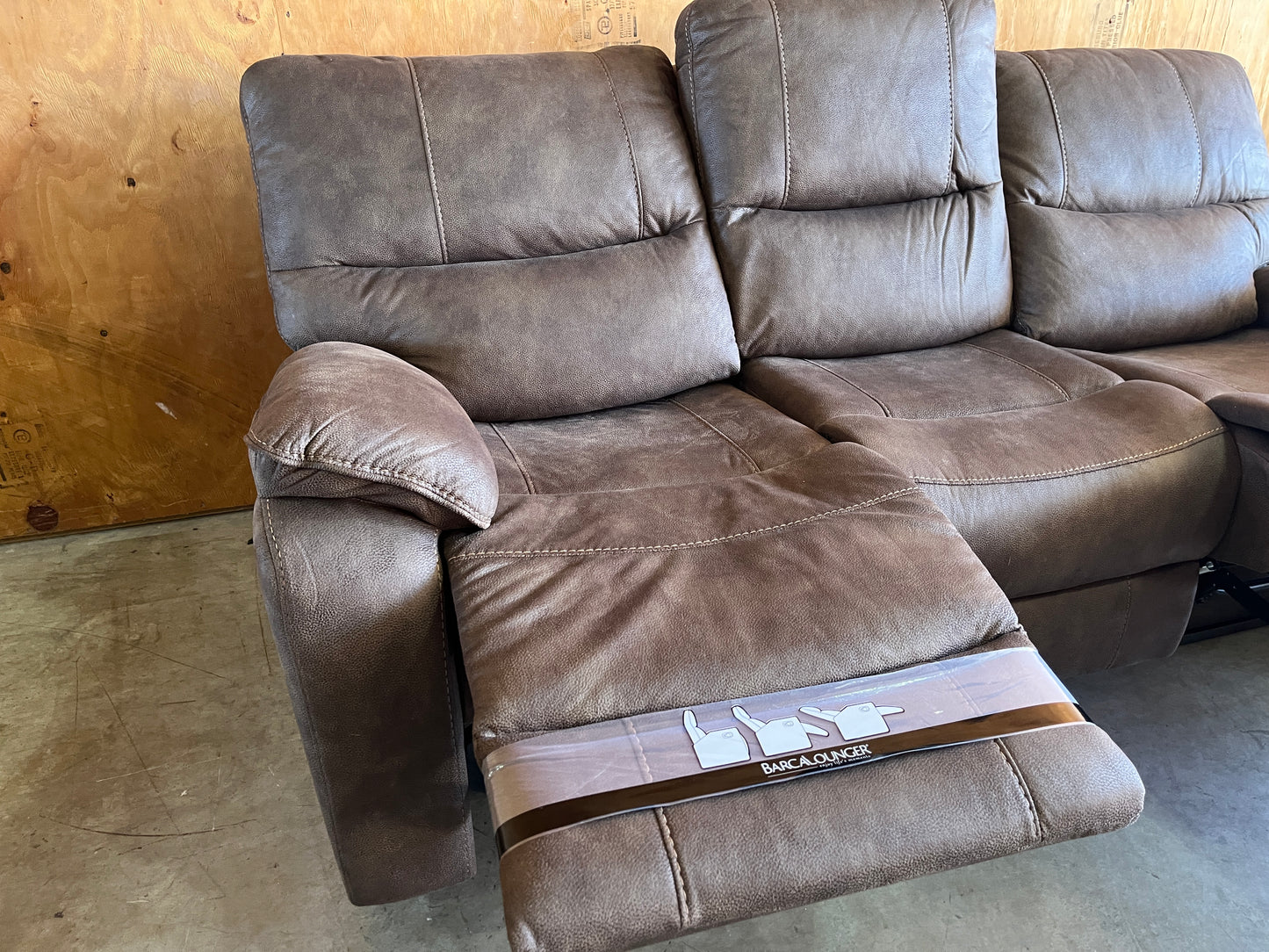 Barcalounger Fabric Manual Reclining Sofa Couch - Like NEW!