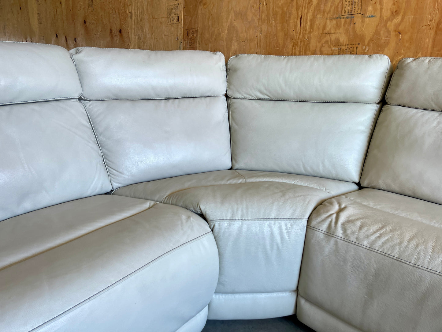 Leather Power Reclining Sectional with Power Headrests