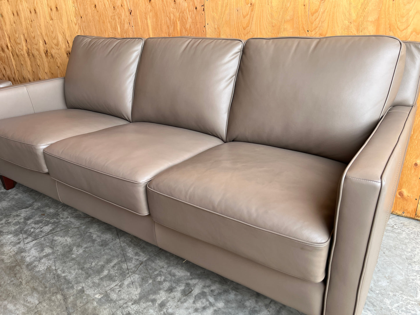 Real Leather Couch and Loveseat Set